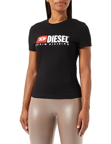 Diesel T-SLI-DIV T-Shirt Koszulka damska, Czarny Czarny, XS