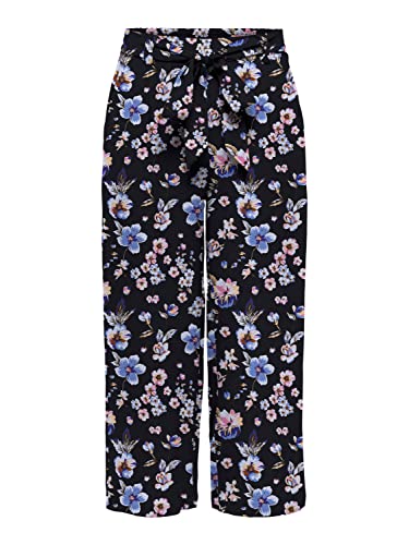 ONLY Damskie spodnie Onlnova Life Crop Palazzo AOP Ptm, Sky Capitain, 60