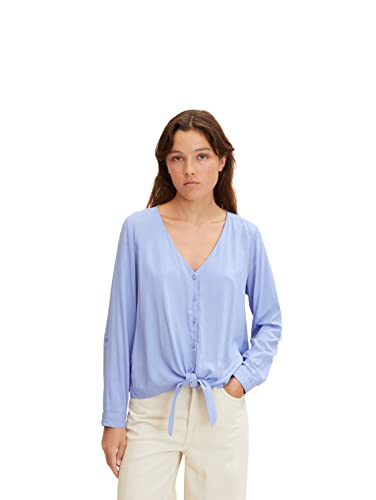 TOM TAILOR Denim Damski Bluzka z węzłem 1032766, 30029 - Calm Lavender, XL