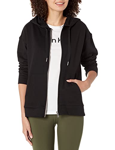 Calvin Klein Performance damska bluza z kapturem z kapturem Eco French Terry Francuska, czarna, rozmiar L, Czarny, L