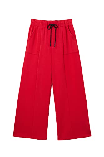 Desigual Damskie spodnie swobodne, Czerwona, S