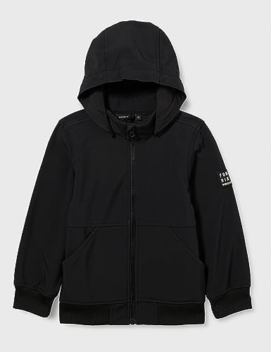 NAME IT Kurtka chłopięca NMMALFA08 Odznaka FO kurtka, czarna, 92, czarny, 92
