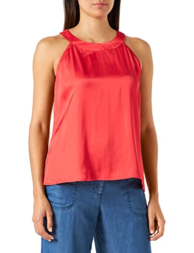 ESPRIT Collection Top o wyglądzie satyny, czerwony, XS
