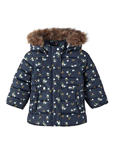 NAME IT Girl's NMFMERETHE kurtka AOP, Dark Sapphire, 104, Dark Sapphire, 104 cm