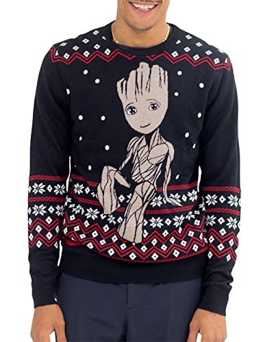 bawełna podział sweter męski, czarny, M