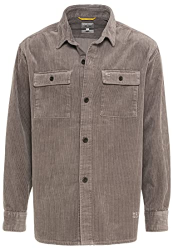 Camel Active Męska Koszula 409134/8S44, Szary Stone Grey, M