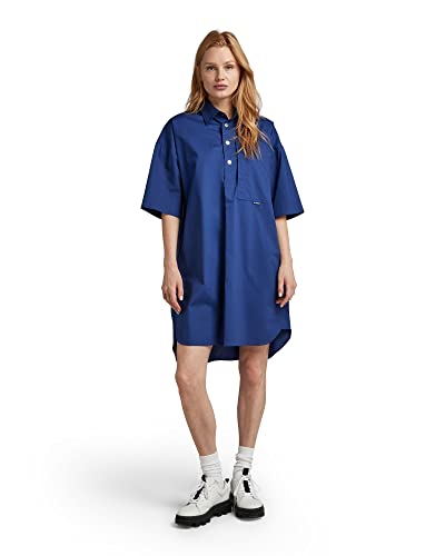 G-STAR RAW Koszulka damska 2.0 Casual Dress, niebieska (Blue 4481-1822), XS, Niebieski (bombek, Blue 4481-1822), XS