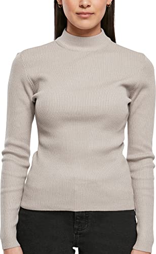 Urban Classics Damska bluza z dzianiny z golfem, ciemnoszary., XS