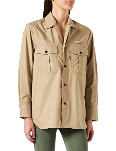 G-STAR RAW, Damska koszulka oficerska, Beżowy (Tree House D21104-4481-c941), S