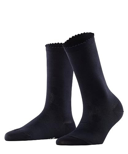 FALKE Kobiety Skarpety Bold Dot W SO Trwała Organiczna Bawełna jednokolorowe 1 Para, Niebieski (Dark Navy 6370), 35-38