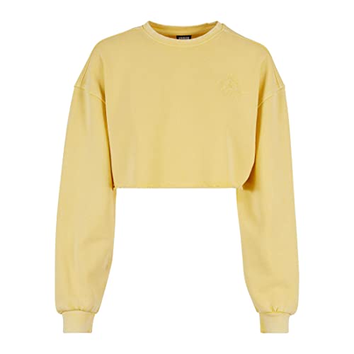 Urban Classics Damski sweter z krótkim dekoltem w kwiaty, z krótkim rękawem, dostępny w wielu różnych kolorach, rozmiary XS-5XL, vintage, XL