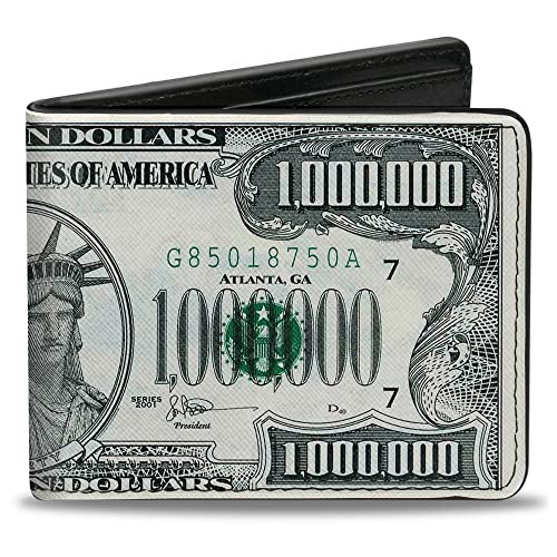 Buckle-Down Męski portfel Bifold Wallet Minionki z dwoma składanymi elementami, wielokolorowy, 10,1 cm x 8,89 cm, wielokolorowa