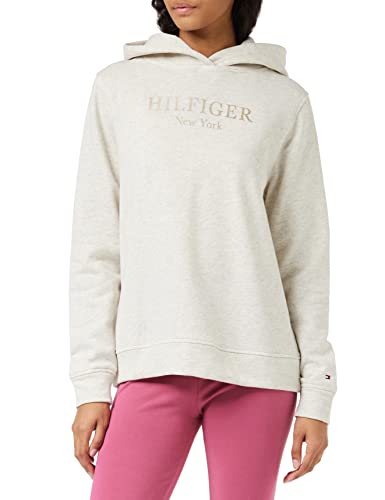 Tommy Hilfiger Damski sweter z kapturem REG Hilfiger FOIL, wrzosowy mleko owsiane, XXS