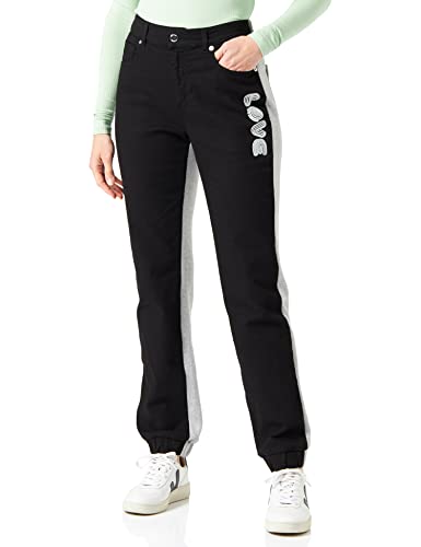 Love Moschino Damskie Spodnie Casual, Czarny, 25