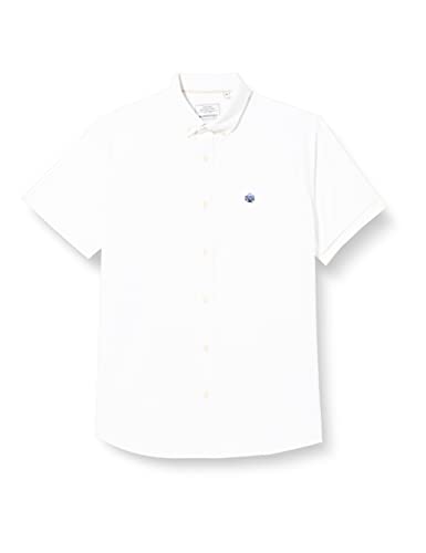Springfield Koszula męska Oxford Krótki Rękaw, Biały (White), S