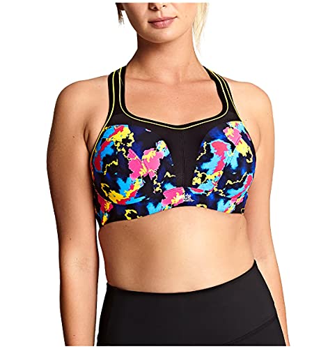 Panache Damski biustonosz sportowy z fiszbinami, Druk elektryczny, 85F