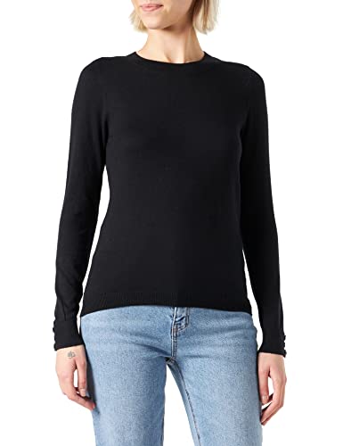 bestseller a/s Damski sweter Vmsilky Ls O-Neck Blouse Boo, czarny, XS