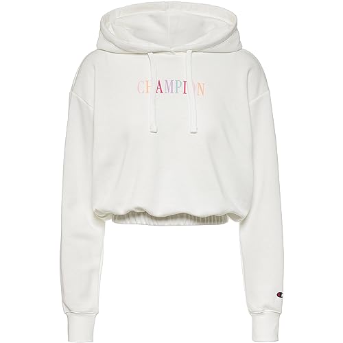 Champion Damska bluza z kapturem Legacy Graphics Powerblend Crop Boxy, biała, XS