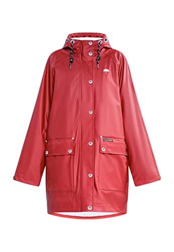 Schmuddelwedda Oversized płaszcz przeciwdeszczowy damski 34323370, ciemnoczerwony-271, XS-S