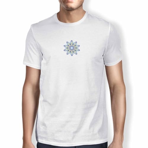 Green Fish, Basic męski T-shirt, 100% bawełna, Regular Fit, Digital Icon Printed, rozmiar: L, kolor: biały, biały, L