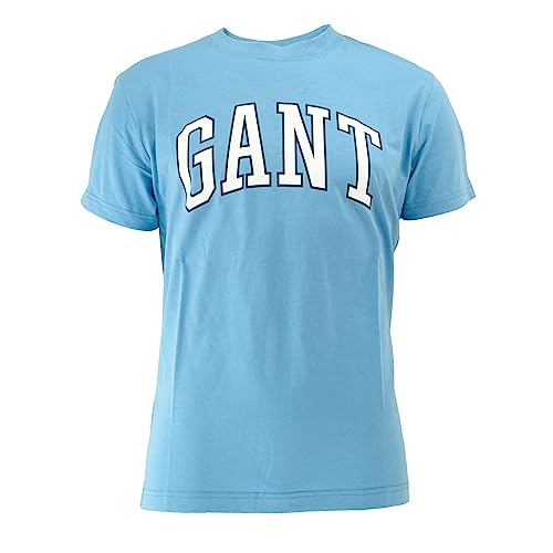 GANT Męski t-shirt MD, niebieski (Gentle Blue), standardowy, Gentle Blue, S