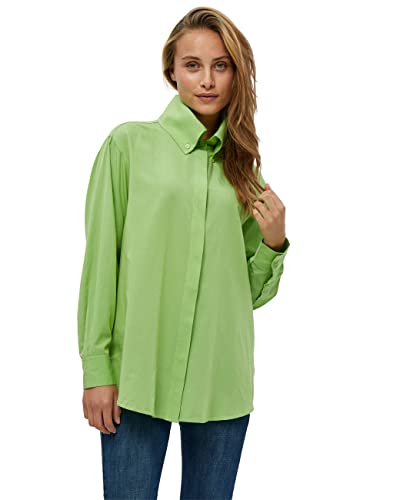 Minus Damska koszula oversize Lamira 1, limonkowa zieleń, 14, Zieleń limonkowa, 40