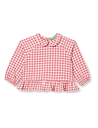 United Colors of Benetton Dziewczęca bluzka Camicia 5RUPGQ00M Bluzka Bianco Viola 902, 82