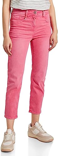 Cecil damskie spodnie jeansowe 7/8, truskawkowy czerwony, 28W / 26L