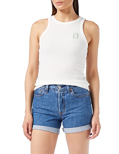 G-STAR RAW Damska koszulka z wąskim bezrękawnikiem, Weiß (Milk C983-111), L