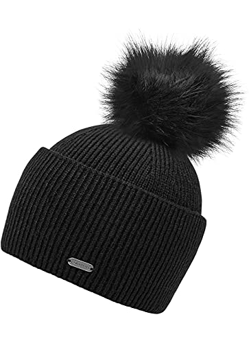 CHILLOUTS Czapka damska Melissa Hat Beanie, czarny, jeden rozmiar