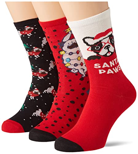 Urban Classics Unisex Pug Christmas skarpety, wielokolorowe, 43-46