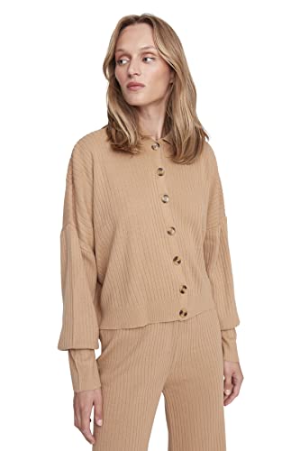 Trendyol Damska bluza z kołnierzykiem mandaryńskim, zwykła, wielbłądzi, M, Wielbłądzi