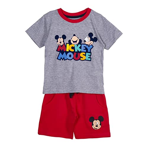 CERDÁ LIFE'S LITTLE MOMENTS - Zestaw odzieży dziecięcej dla chłopców składający się z 2 części (koszulka + szorty) | Ze 100% bawełny z nadrukiem Mickey Mouse - Oficjalna licencja Disneya