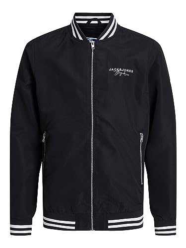 JACK & JONES JUNIOR Jorsplash Rush Bomber Jnr bomberka, czarna, 140, czarny, 140