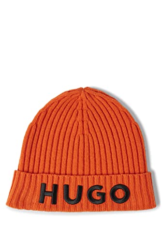 HUGO Męska czapka unisex-X565-3, ciemnopomarańczowa 801, ONESI