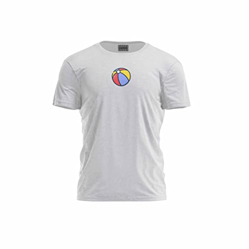 Bona Basics, T-shirt męski z nadrukiem cyfrowym,% 70% bawełna% 30 poliester, szary, swobodny, męski top, rozmiar: XL, szary, XL