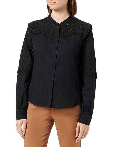 TILDEN Damska bluzka z długim rękawem 37330982, czarna, S, czarny, S