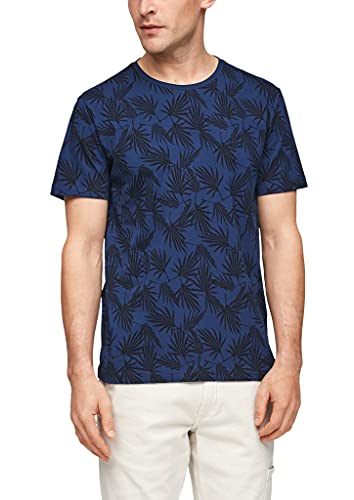 s.Oliver Męski T-shirt, Blue Aop, XL