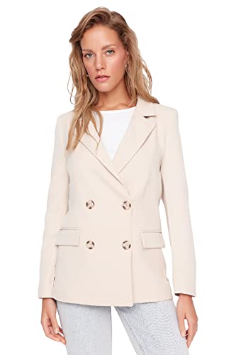 Trendyol Buttoned Coat Płaszcz z guzikami, Beżowy Damski, Beżowy, 34