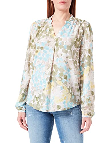 BETTY & CO GREY Bluzka damska, Jasnoniebieski/khaki, 46