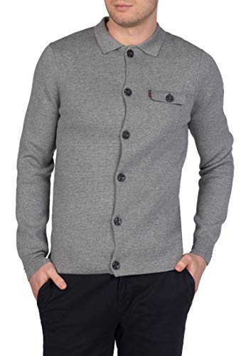 Merc of London Rathbone sweter kardigan, Mineral Marl, X-Large męski, Mineralny Marl, XL