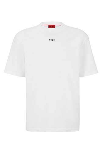 HUGO Męski T-shirt Dapolino, White100, XS, White100, XS