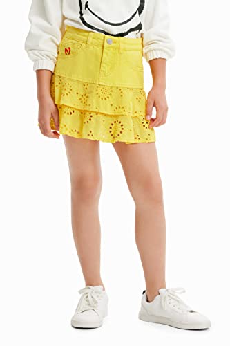 Desigual Dziewczęca spódnica, żółty, 8 Lata