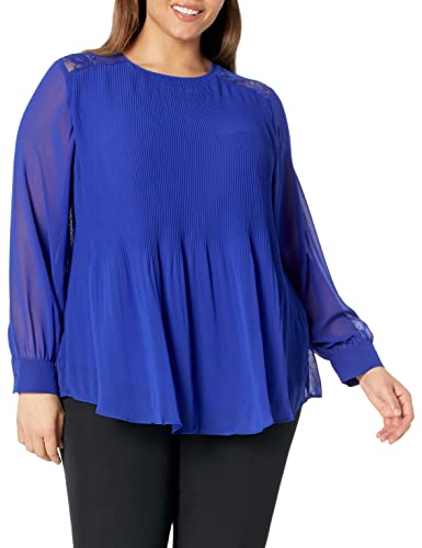 City Chic Women's Apparel Klasyczna koszula damska, kobaltowy, 42