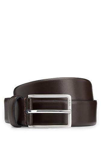 BOSS Męski pasek Erman-L_Sz35, ciemny brąz 205, 120, Dark Brown205