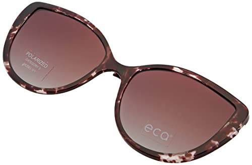 MODO & ECO Damskie okulary przeciwsłoneczne Ivy Clip on, różowe złoto/oberżyna, 66, Różowe złoto / oberżyna