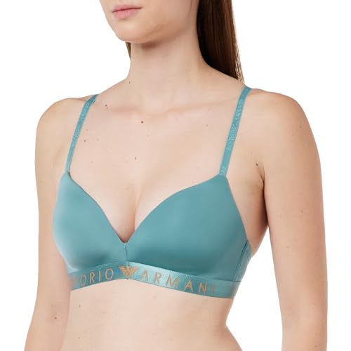 Emporio Armani Damski trójkątny biustonosz z mikrofibry, Arctic, S