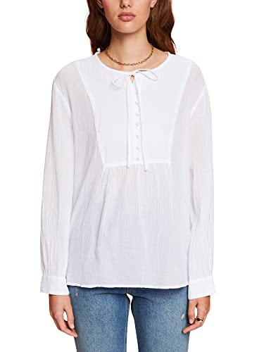 ESPRIT Damska bluzka 043EE1F312, 100/biała, XXL, 100 / biały, XXL