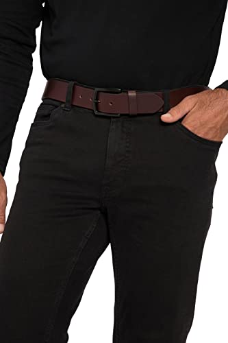 JP 1880 Męskie, duże rozmiary, duże rozmiary, Menswear L-8XL, skórzany pasek, metalowe zapięcie, szerokość 4 cm 822849, brązowy, 145