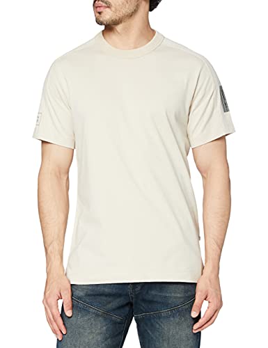 G-STAR RAW Męskie koszulki Stitch Panel Top, beżowy (Whitebait D19859-c336-1603), XS